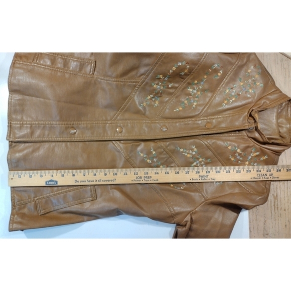 Vintage by Gerda for Partners 3 faux leather embroidered bomber jacket - Picture 15 of 16